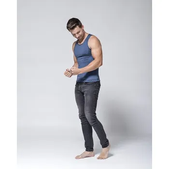 Pleas Pánský nátělník bez rukávů UP TO DATE šedomodrá M (085042-209-050)