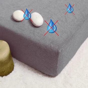 Prostěradlo Domácí pohoda | Nepropustné a prodyšné froté prostěradlo s polyuretanem 180x200 - šedé