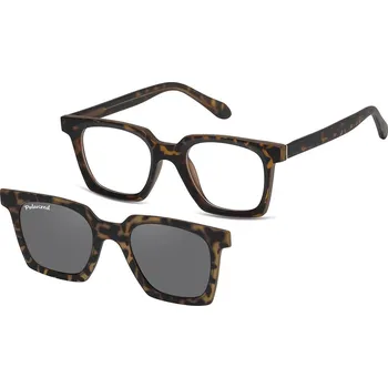 Brýlová obroučka SUNOPTIC Obroučky TRC- 27B včetně dvou polarizačních klipu v žluté a šedé barvě