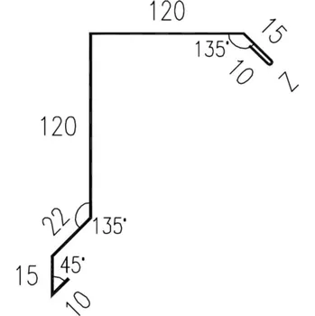 Lemování okraje RS312Q SP25 RAL7035 0,50mm 2bm