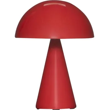 Lampička Červená kovová nabíjecí stolní lampa Hübsch Mush 20 cm