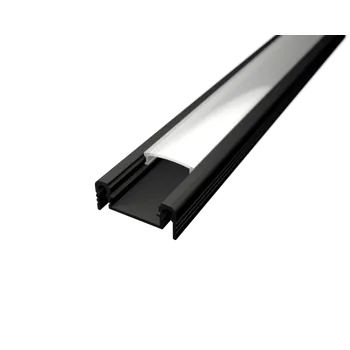 LED lišta Nástěnný profil lišta pro LED pásky N9 černý - profil lišta + Nacvakávací čirý difuzor 2m - LED Solution - LP113B_LP-UNICOV1-TRA - LP113B_LP-UNICOV1-TRA