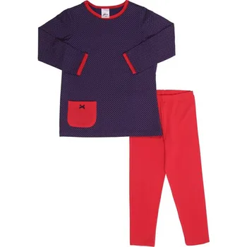 Dívčí pyžamo Pleas Dívčí dlouhé pyžamo modrá 128 (165413-800-128)