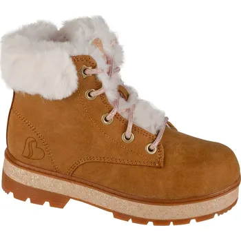 Dívčí kozačky Světle hnědé dívčí zimní kotníkové boty Skechers Street Glitz 310952L-CSNT Velikost: 30