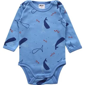 Kojenecký body Pleas Kojenecké body s dlouhým rukávem modrá 074 (177782-800-074)