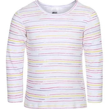 Dívčí tričko Pleas Dětské tričko s dlouhým rukávem bílá 104 (181216-100-104)