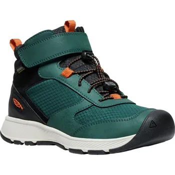 Dětská treková obuv Dětská bota Keen Skua Mid WP Children/Yout ponderosa pine/gold flame 38EU