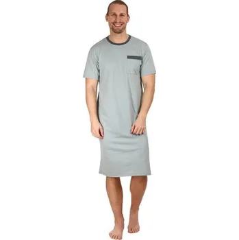 Pánská noční košile Pleas Pánská noční košile s krátkým rukávem modrozelená 2XL (179784-817-056)