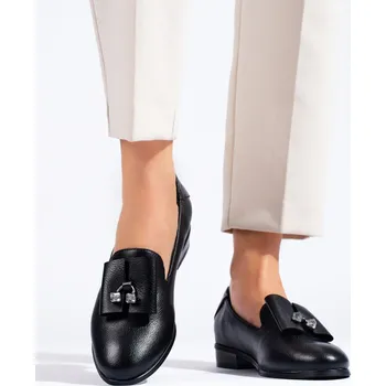 Dámské mokasíny ČERNÉ ELEGANTNÍ MOKASÍNY 22-12006B Velikost: 37