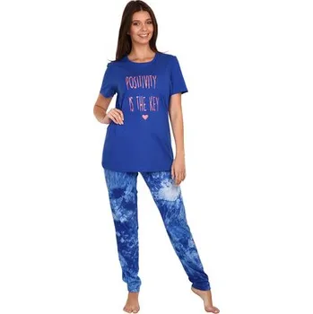 Pánské pyžamo Pleas Dámské pyžamo dlouhé oceán M (177490-899-040)