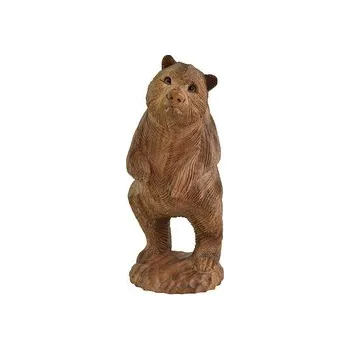 Dřevěná soška Stojící medvěd 30 cm - jednobarevný