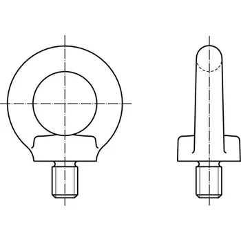 Šroub Šrouby závěsné dle din 580 m30 pevnost C15 bez povrchu