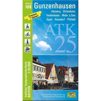 ATK25-I08 Gunzenhausen (Amtliche Topographische Karte 1:25000) - Landesamt für Digitalisierung, Breitband und Vermessung