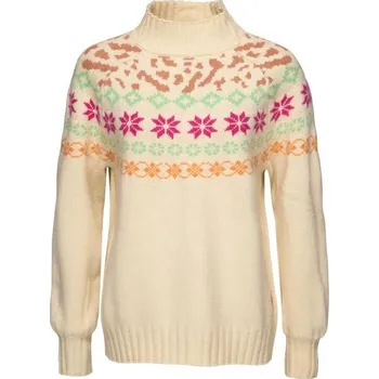 Dámský svetr Dámský rolák KARI TRAA INGRID KNIT XL Béžová, Mix