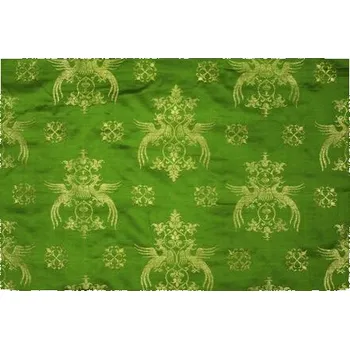 Brokát svatého Zenobia, ručně tkané hedvábí se zlatou nití, olivově zelený, sartor.cz