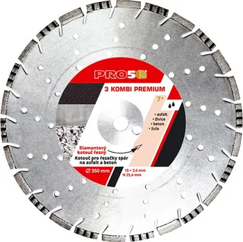 Řezný kotouč Kotouč řezný diamantový PRO5 - 3KOMBI Premium 350 mm
