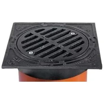 poklop MIDAS Poklop litinový hranatý mříž, D400 (40t),DN 315 na hladkou trubku