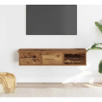 přebalovací pult a komoda Nástěnná skříňka old wood 88 x 26 x 18,5 cm kompozitní dřevo Hnědá 855860