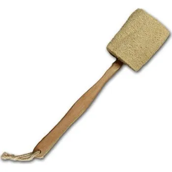 Lufa s dřevěnou rukojetí do sauny