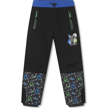 Chlapecké kalhoty Chlapecké softshellové kalhoty, zateplené - KUGO HK5052, černá / modrý pas Barva: Černá, Velikost: 104