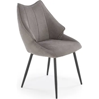 Jídelní židle Jídelní křeslo KORFU — kov, látka, šedá