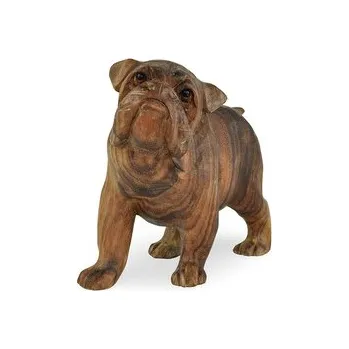 Dřevěná soška Bulldog 18 cm - varianta B