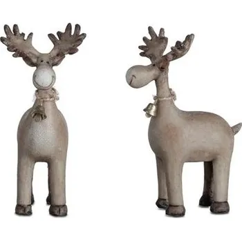 Vánoce Sob se zvonečkem větší v.18cm keramika