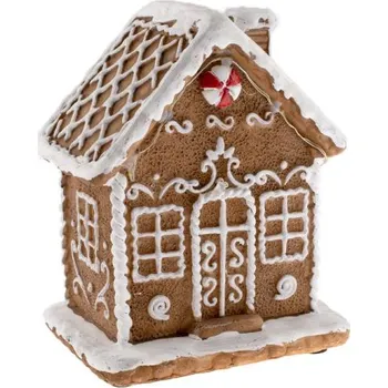 Perníkový domeček s cukrátkem polyresin, 10x13x8cm