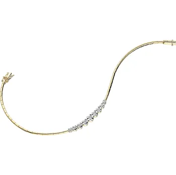 Náramek Náramek ze žlutého zlata s brilianty - 18 cm - 0,21 ct - ryzost 585 - 211.236