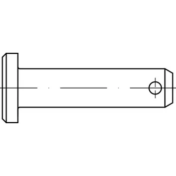 Šroub Čep s hlavou a dírou na závlačku tvar B dle čsn 2111 8x 29 bez povrchu