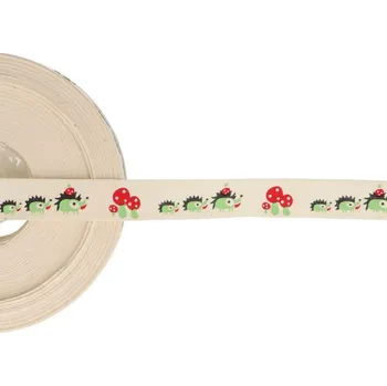 Bavlněná stuha šíře 15 mm, barva Ježci