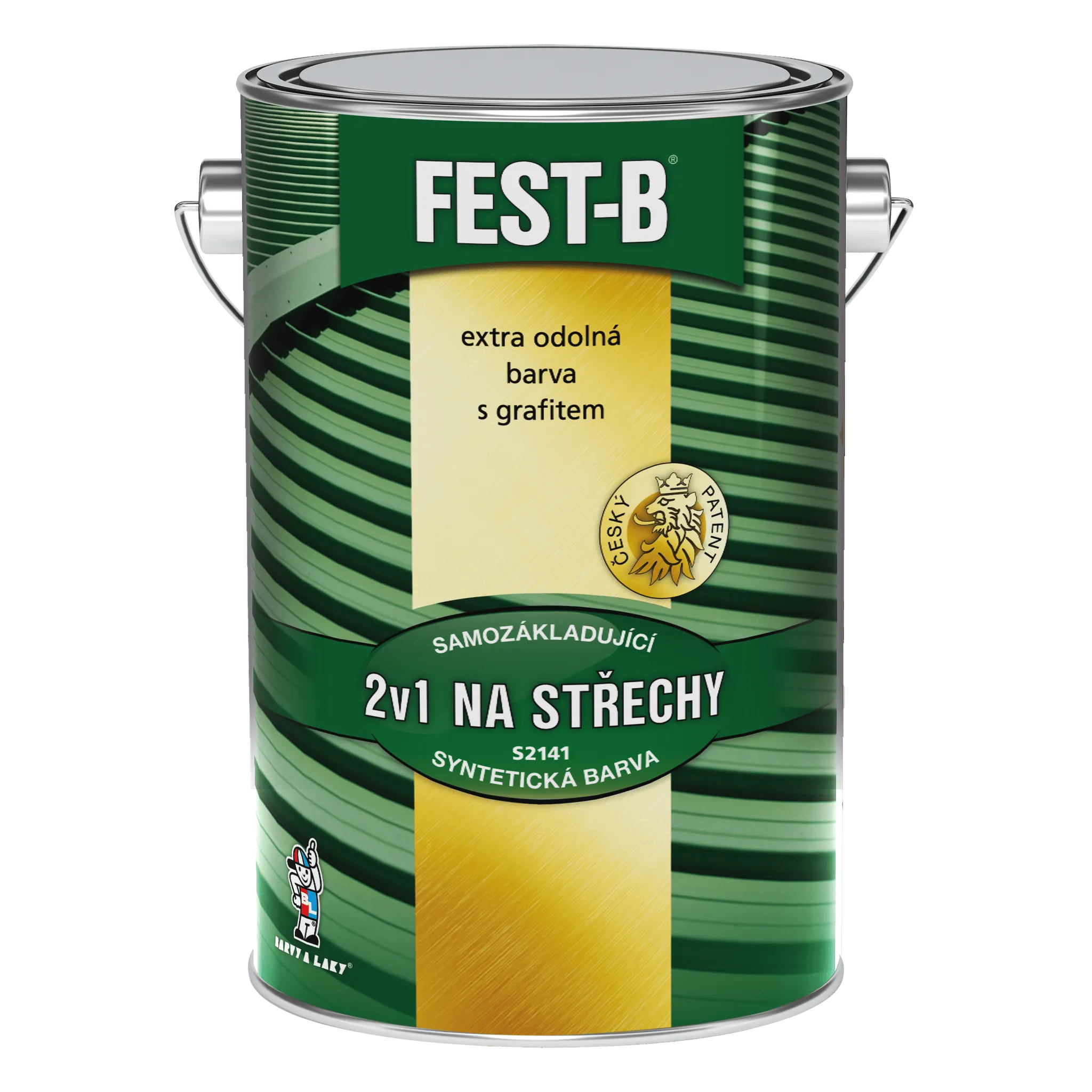 Fotografie 3 - Barva na kov Fest-b S2141 5 kg 0845 cihlová