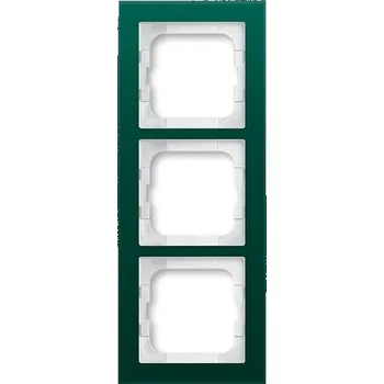 vypínač Rámeček ABB Busch-axcent trojnásobný sklo zelené