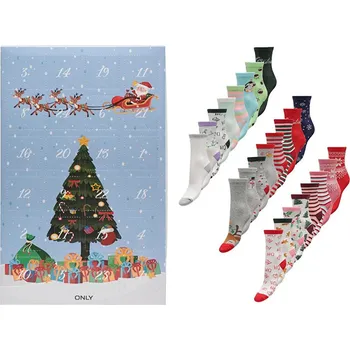 Dámské ponožky Only Adventní kalendář 15281019 24 párů 36-42