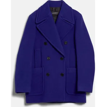Dámský kabát KABÁT KARL LAGERFELD WOOL PEACOAT DEEP PURPLE