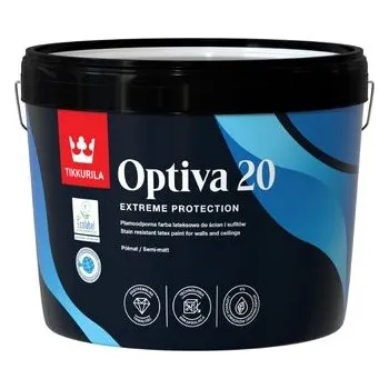 barva na zeď Tikkurila Omyvatelná barva, polomatný efekt Optiva 20 semi matt 10 L