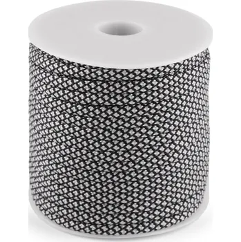 Příze Oděvní šňůra s duší Ø4 mm, barva 1 bílá černá