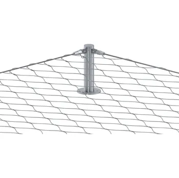 Příslušenství pro plot set pro fasádní lankovou stěnu, nerez - lanková treláž, rozměr 1,8 x 10 m, oko 20 x 20 cm, odsazení od stěny 20 cm, materiál kombinace nerez AISI 304 a 316