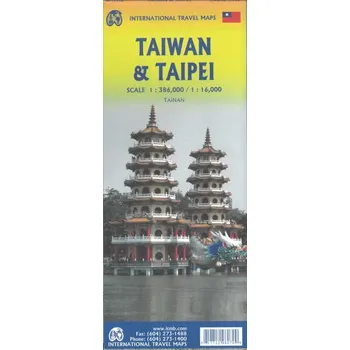 ITMB Publishing mapa Taiwan 1:386 t./Taipei 1:16 t. ITM