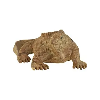 Dřevěná soška Leguán 8 cm - var. B