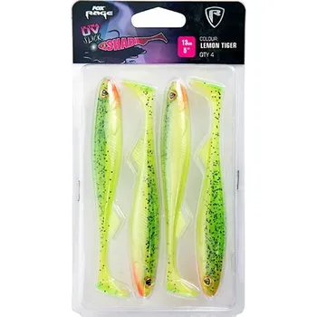 Rybářský háček 4ks - Gumová Nástraha Rage Ultra UV Slick Shad Single Colour Packs 13cm Lemontiger