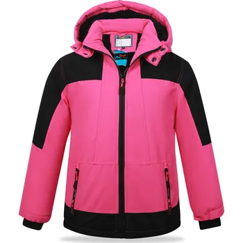 Dívčí bunda Dívčí zimní bunda - KUGO BU616, růžová / černá Barva: Růžová, Velikost: 104
