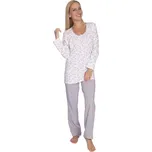 Pleas Dámské pyžamo dlouhé šedá 4XL (167230-200-050)