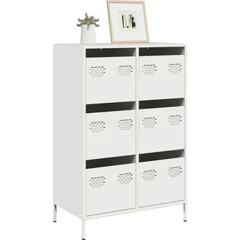 přebalovací pult a komoda Skříň bílá 68 x 39 x 101,5 cm ocel Bílá 851225