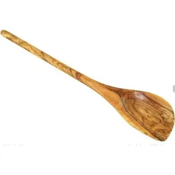 Vařečka Olivenholz Kulatá vařečka s rovnou hranou z olivového dřeva 30 cm