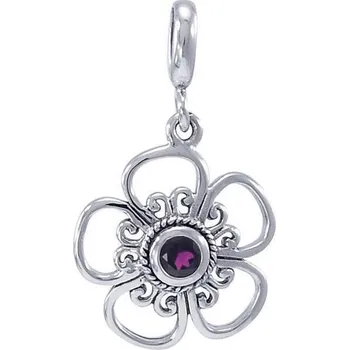 Přívěsek Kvetoucí květ s ametystem stříbrný přívěsek