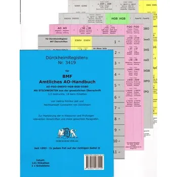 DürckheimRegister® Amtliches AO-Handbuch BMF ¿ MIT Stichworten - Dürckheim, Constantin