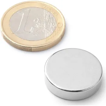 Magnet kotouč - stříbrný - 1 kus