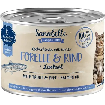 Krmivo pro kočku Bosch Cat Sanabelle Wet Food with Trout & Beef 0,195 kg