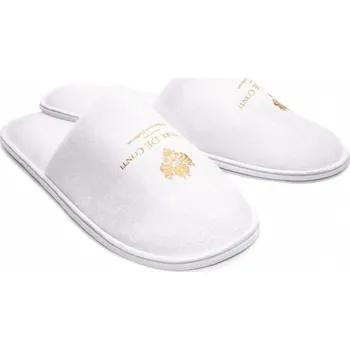 Pánské pantofle do sauny Velur bílé